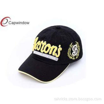 3D Embroidery Logo Cotton Baseball Caps With Sandwich Peak